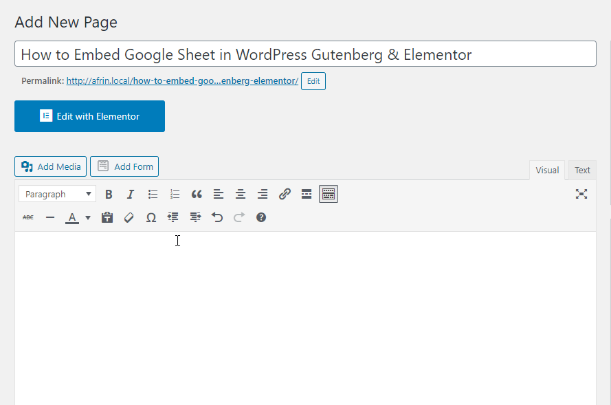 Embed Google Sheet in WordPress 